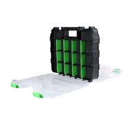 Organisateur de vis - Séparateurs amovibles double face 32 x 27 x 8 cm | Boîte de rangement de boulons à vis à clous, organisateur de petites pièces à 34 compartiments pour écrous, perles, bijoux, mat