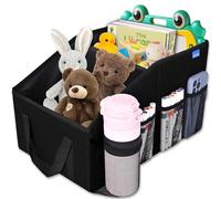Organisateur de Voiture- Boîte de organisateur voiture enfant avec Porte-Gobeletsde, Multipurpose Poches, Pliables Organisateur Voiture Siege Avant Rangement Voiture pour Jouets, collations, livres