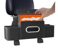 Organisateur de voiture sur siège arrière - Unité de rangement montée sur appuie-tête, panneau d'organisation arrière de siège auto, support utilitaire à quatre fonctions | Accessoire d'organisation d