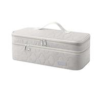 Organisateur De Voyage De Sèche-cheveux - Étui De Rangement À Double Couche Pour Les Outils De Style | Pochette Résistante À La Chaleur Pour Les Fers À Curling, Compagnon De Voyage Idéal Pour Les Femm