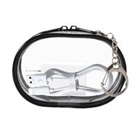 Organisateur de voyage électronique, chargeur de voyage - Organisateur de chargeur en PVC étanche Sac de rangement avec porte-clés - Organisateur de cordon de gardien de câble multifonction pour