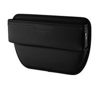 Organisateur d'écart de siège d'auto-insert de poche en cuir PU, plateau de remplissage anti-goutte | Présentation du côté de la console d'économie d'espace pour les petits éléments essentiels, organ
