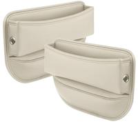 Organisateur D'écart de Siège de Voiture pour Opel Mokka B/GS Line+/ Ultimate 2021 2022 2023 2024 2025, Car Seat Gap Storage Organizer Organisateur de Siège Poche Latérale,2 piece-Beige