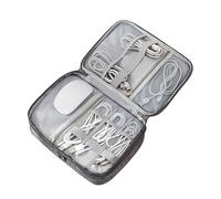 Organisateur d'électronique - Organisateur de câbles de voyage avec 3 couches | Sac de toilette portable pour les femmes et les filles | Sac de stockage de câbles de données de voyage à trois couches
