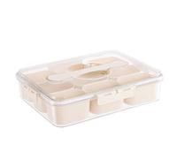 Organisateur d'Épices pour Placard - Bac Transparent - Avec Poignée et 9 Compartiments Conteneur de Rangement Transparent pour Assaisonnements,Pour Fruits Légumes Sucre Sel Cannelle Piment Séché et