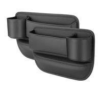 Organisateur D'espace Siège Voiture pour Equinox Corvette C6 C7 C8, Boîte de Rangement Siège Avant avec Porte Gobelet Multifonctionnel Accessoires,A/Black