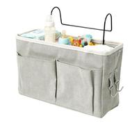 Organisateur d'essentiels pour bébé Rangement organisé à portée de main, portable, réglable, peu encombrant, pochette de lit, catégorisation des articles pour couches pour bébé, pour biberon, couches,
