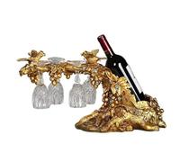 Organisateur d'étagère à vin Ornements Salon Maison Entrée Partition Armoire à Vin Décorations Creative Housewarming Portable Holder (Gold)