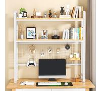 Organisateur D'étagère de Bureau à 2 Niveaux et 3 Niveaux, Bibliothèque de Bureau D'ordinateur, Organisateur D'étagère de Bureau en Bois sur Le Dessus du Bureau