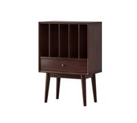 Organisateur d'étagère de DVD Meuble à disques vinyles avec tiroirs, Grande capacité, for Salon, Rangement for CD et Magazines Support de Stockage de CD