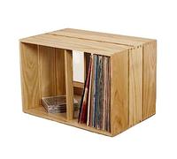 Organisateur d'étagère de DVD Support de Disque Vinyle - Étagère Rangement for Table Présentoir empilable en Bois for LP Support de Stockage de CD