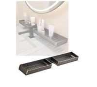 Organisateur d'étagère de Salle de Bain sur évier, Support de comptoir sans perçage for Articles de Toilette et Soins de la Peau, Convient à la (Gris, 1 pièce)(27.56inches)