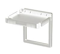 Organisateur d'étagère murale pour prises - Étagère de sortie adhésive sans perçage, extension de support mural vertical, construction en plastique robuste, organisateur d'espace compact, plate-forme