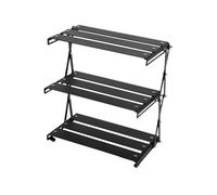 Organisateur d'étagères de camping - Racks à plusieurs niveaux, étagères de table, supports de table de services publics | Unités de stockage multicouches, organisateurs de bureau portables, rack d'or