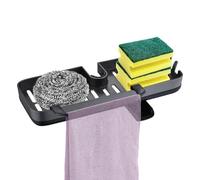 Organisateur d'évier au-dessus du robinet - Support d'éponge rotatif, étagère de cuisine à écoulement rapide, robinet multifonction, solution de rangement durable, outil de nettoyage pratique