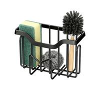 Organisateur d'évier de cuisine-support à éponge en acier inoxydable, support à ventouse, étagère de rangement de Drainage, conception résistante à la rouille | Support de chiffon de nettoyage pour ap