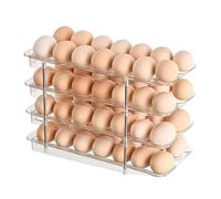 Organisateur d'oeufs | Porte-œufs de table avec élégance | Grande boîte transparente à 4 niveaux, organisateur de garde-manger, économie d'espace pour cuisine