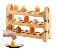 Organisateur d'oeufs | Rack à oeufs à 3 niveaux pour comptoir | Organisateur de stockage empilable en bois distributeur, organisation et stockage de décoration de cuisine pour maison restaurant Neg