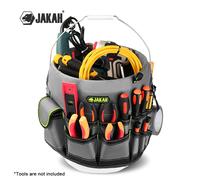 Organisateur d'outils à 31 poches pour un accès facile aux outils, construction résistante à l'eau, compatible avec les seaux de 3,5 à 5 gallons, JK-212 vert