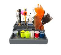 Organisateur D'outils De Liaison - Kit De Station De Limage En Bois, Étalon Et Support De Bobine | Rack À Outils De Pêche Multi-emplacement, Base De Rangement Portable, Organisateur De Banc Compact Po