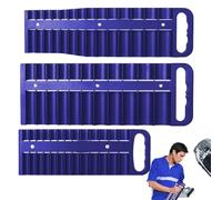 Organisateur d'outils magnétique en ABS - Organiseur de douilles de 43,1 cm - 3 pièces, plateau robuste amélioré, support de douilles fiable pour boîte Töol, tiroir, famille, amis ou fête des pères