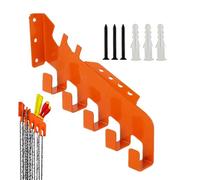 Organisateur d'outils pour tronçonneuse - Support de rangement 8,7 pouces * 6,9 pouces | Étagère en acier à 5 crochets pour garage, hangar, sous-sol ou studio, support d'équipement de jardinage pour