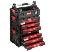 Organisateur d'outils - PRO - 2x boîte à tiroirs - H 73,5 cm - Plastique - 3 compartiments