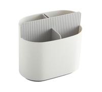 Organisateur d'ustensiles de cuisine avec égouttoir, porte-couverts blanc, boîte de rangement for baguettes, for des comptoirs de cuisine propres et bien rangés