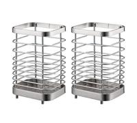 Organisateur d'ustensiles élégant, grand égouttoir rond à couverts, panier de séchage pour porte-ustensiles de cuisine en acier inoxydable,