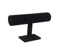 Organisateur élastiques cheveux Jewelry Chain Hairband Watch Necklace Bracelet Display Stand Rack Holder T-bar pour Organisateur élastiques cheveux coiffeuse(Black)