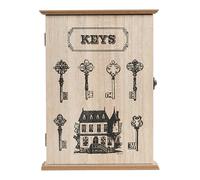 Organisateur en bois pour clés avec, Black Pattern | Installation murale sans outil, construction d ' armoires en bois, emplacement de stockage dédié pour les clés et les