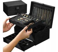 Organisateur en daim et bijoux en daim noir