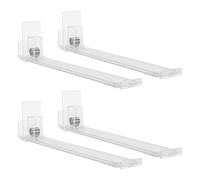 Organisateur en PC 4 Pièces 28cm de Poussoir Automatique | Compatibilité, Visibilité Accrue des Produits, Organisation de Rayonnage, Usage Réfrigérateur et Commerce