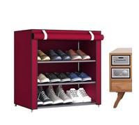 Organisateur Étagère À Chaussures - Tissu Non Tissé, Tour De Rangement À Chaussures Large À 4 Niveaux | Étagère À Chausşures Stable Surélevée, Organisateur D'armoire Grande Capacité Pour Salon, Entrée