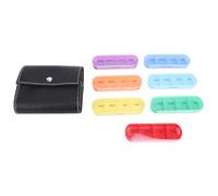 Organisateur hebdomadaire de médicaments, boîte à médicaments 7 jours, portable, 28 compartiments, étui à pilules coloré pour les voyages en plein air, les voyages d'affaires,