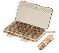 Organisateur hebdomadaire de pilules 3 fois par jour, boîte AM/pm alimentaire scellée à l'épreuve de l'humidité pour suppléments vitamines (9x5x1)