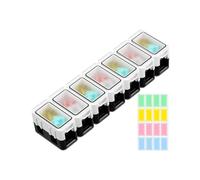 Organisateur hebdomadaire de pilules, organisateur de pilules médicales | PILLOX PILLAGNITAGNITAGES RASTACHIBILE | Distributeur de médecine hermétique avec fente pour étiquette pour la conduite