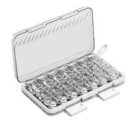 Organisateur hebdomadaire de pilules - Pilulier de voyage portable, étui distributeur de médicaments transparent, grand porte-vitamines pour sept jours | Récipient de rangement de 7 jours avec une