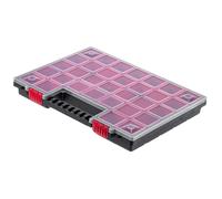 KADAX Organisateur, boîte à outils, en plastique, pour petites pièces, avec couvercle transparent, rangement pour petites pièces, différentes tailles, boîte de rangement (40 x 30 cm)