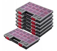 KADAX Organisateur, boîte à outils en plastique avec couvercle transparent, rangement pour petites pièces de différentes tailles, boîte de rangement (34 x 25 cm)