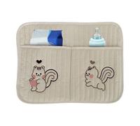 Organisateur Latéral Lit Bébé Range-Bébé Multifonction, Organisateur Tête | Sac Rangement Poussette Extérieur Rangement Pour Couches, Bavoirs, Biberons, Tétines, Adapté Aux Lits Enfant, Ber