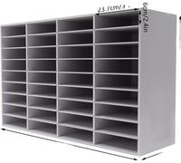 Organisateur littéraire, construction robuste, espace de rangement généreux, blanc 36 slots