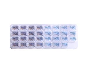 Organisateur mensuel médicaments | 31 jours range-comprimés à grands compartiments amovibles | Boîte à pilules | Pour personnes âgées, voyageurs et aidants - usage maison, bureau et déplacem