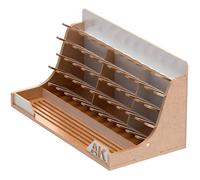 Organisateur modulaire - AK Interactive - Marron - 52 bouteilles - 30x15x15 cm - Bois renforcé