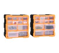 Organisateur multi-tiroirs 2 pcs. 12 tiroirs 26,5x16x26 cm