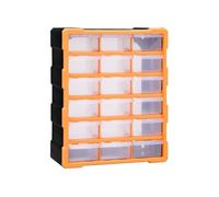 Organisateur multi tiroirs avec 18 tiroirs centraux 38x16x47 cm Noir G