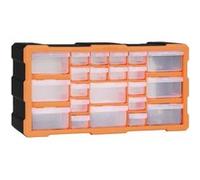 Organisateur multi tiroirs avec 22 tiroirs 49x16x25,5 cm Orange et noir G
