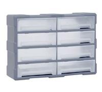 Organisateur multi tiroirs avec 8 grands tiroirs 52x16x37 cm Gris G