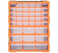 Organisateur multi-tiroirs plastique 39 tiroirs 38x16x47 cm rangement atelier garage bricolage compartiment vis clou outil caisse mallette