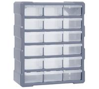 Organisateur multi-tiroirs - VIDAXL - 18 tiroirs - Transparent - 38x16x47 cm - Plastique résistant